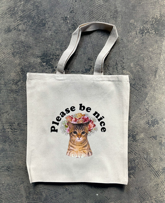 Please Be Nice Tote Bag (Clearance)