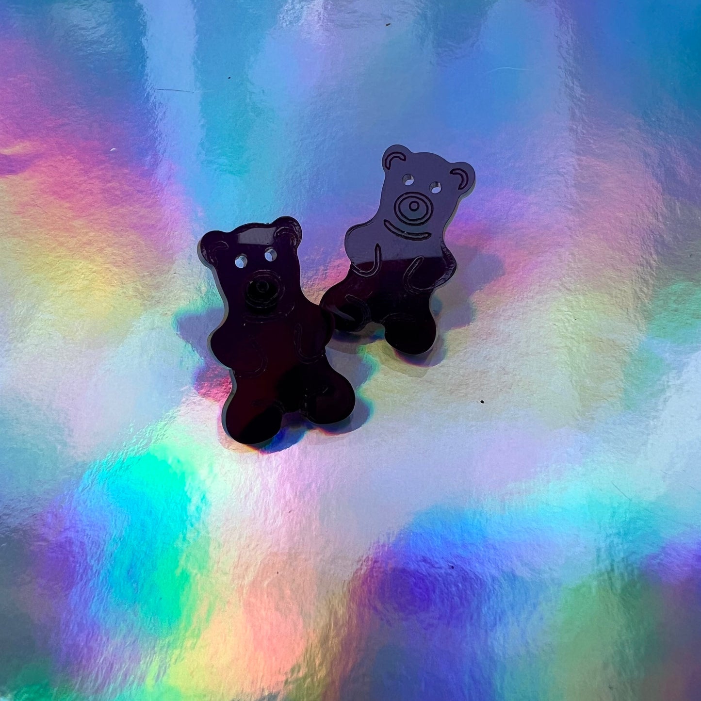Gummy Bear Earring Studs - Purple