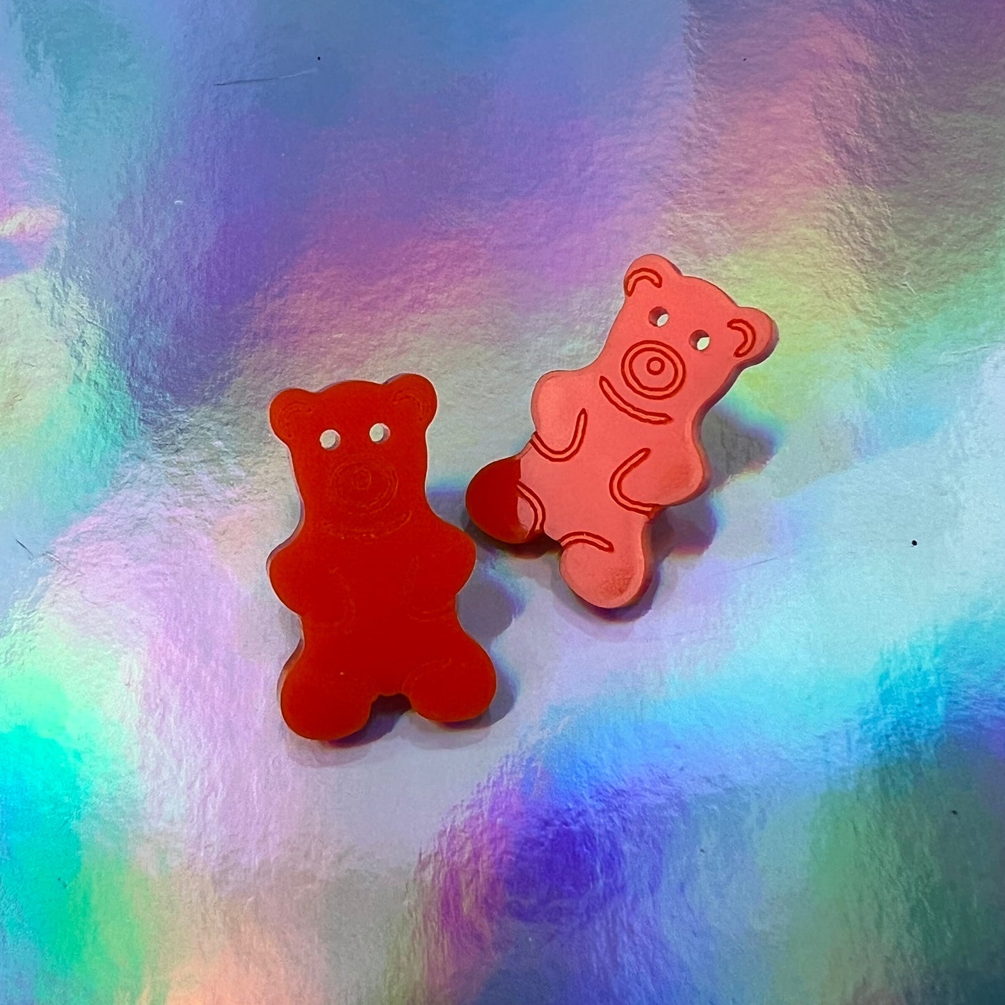 Gummy Bear Earring Studs - Orange