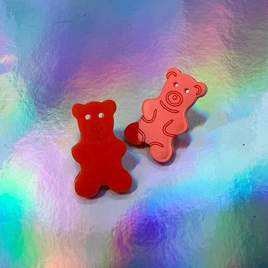 Gummy Bear Earring Studs - Orange