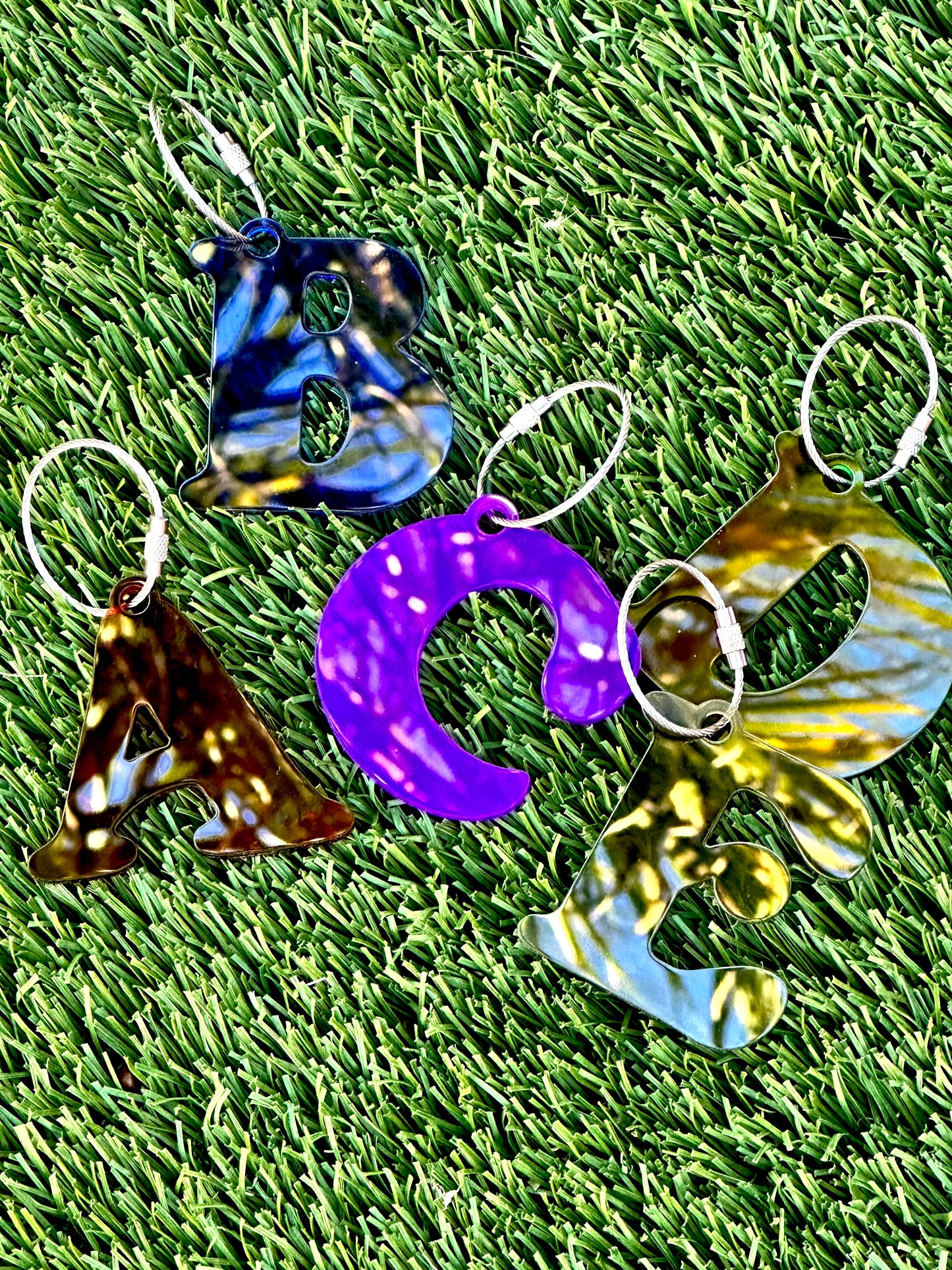 Letter Keychain - Assorted Colors (Clearance)