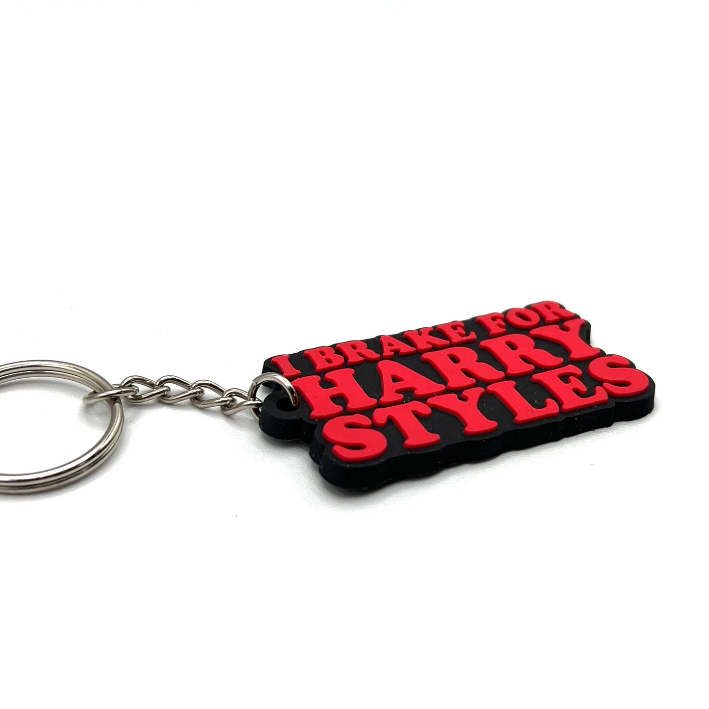 I Brake For Harry Rubber Keychain