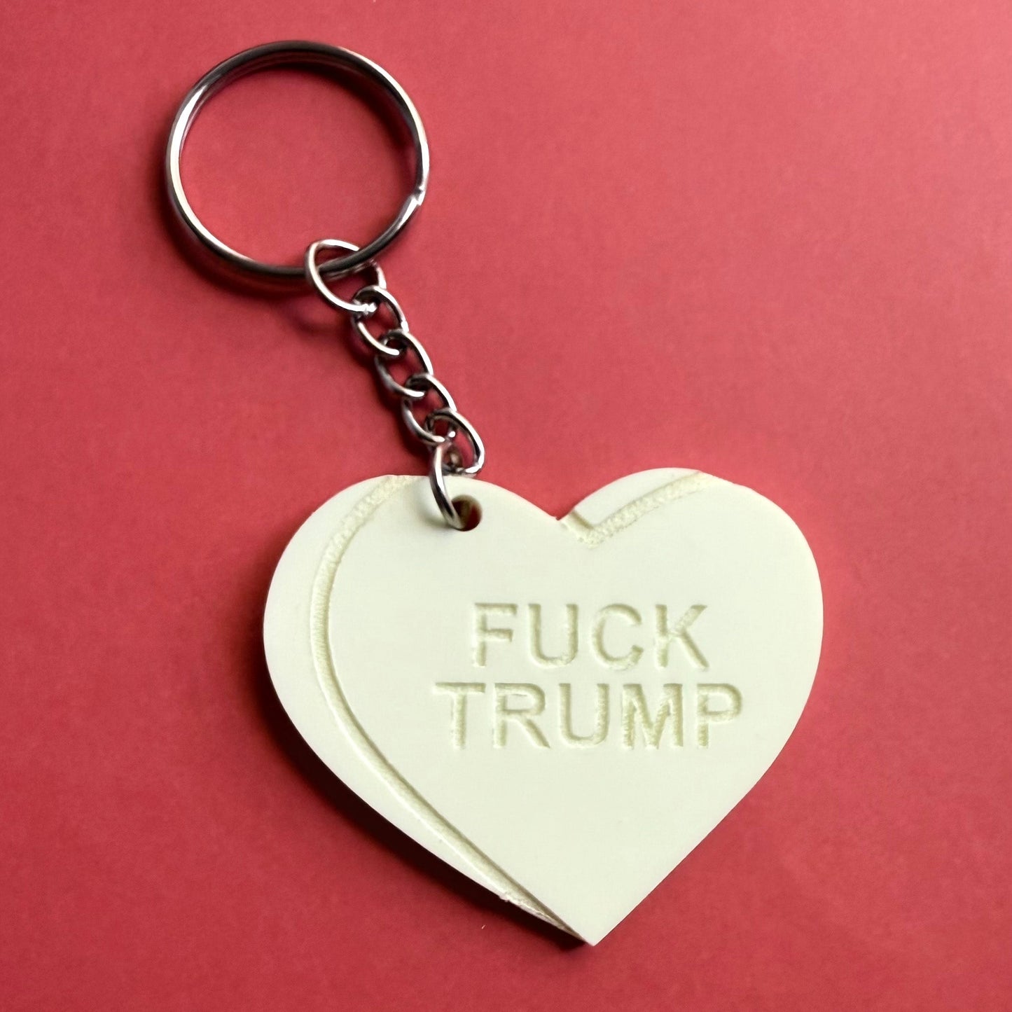 Heart Candy FUCK TRUMP Keychain (Multicolor)
