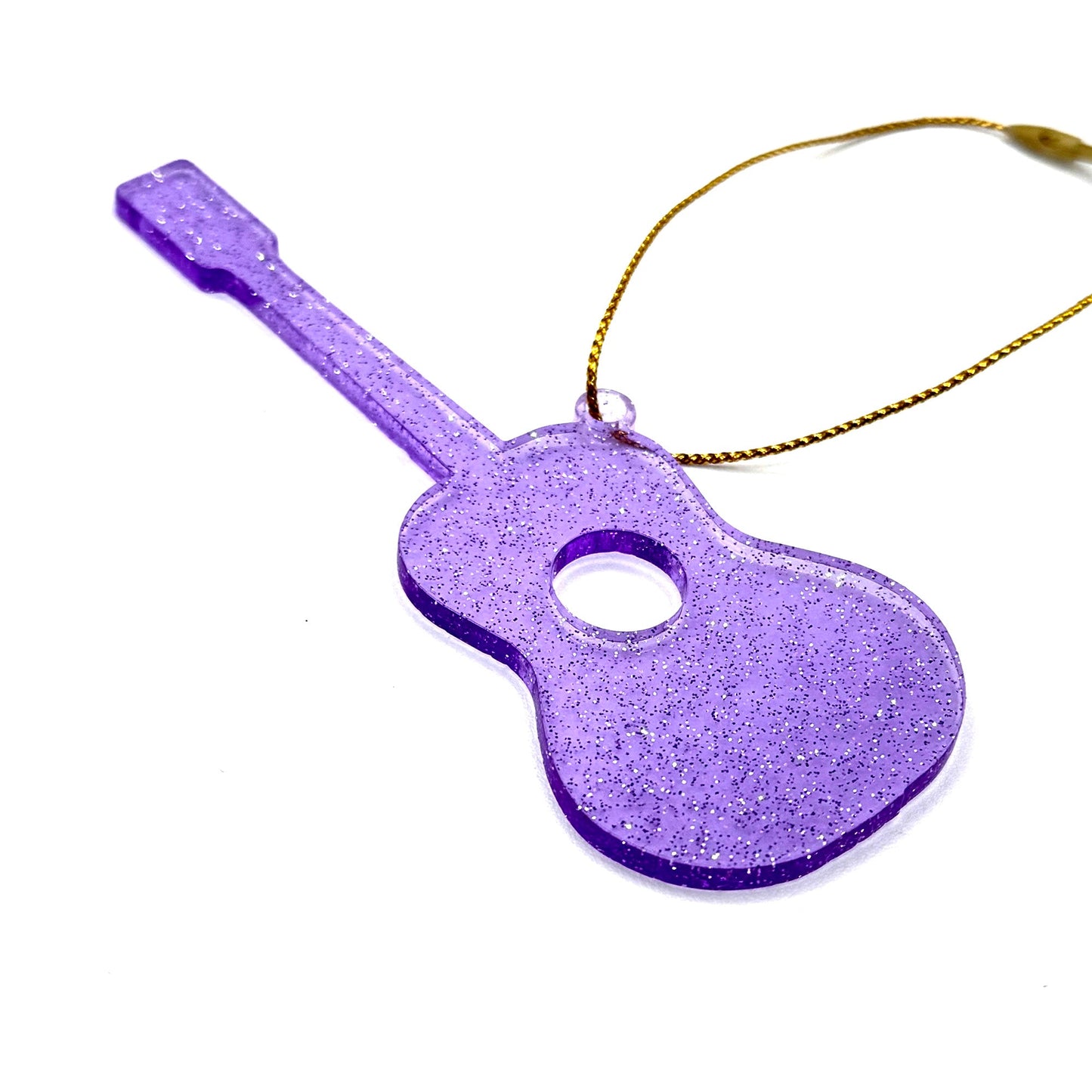 Guitar Glitter Holiday Ornament