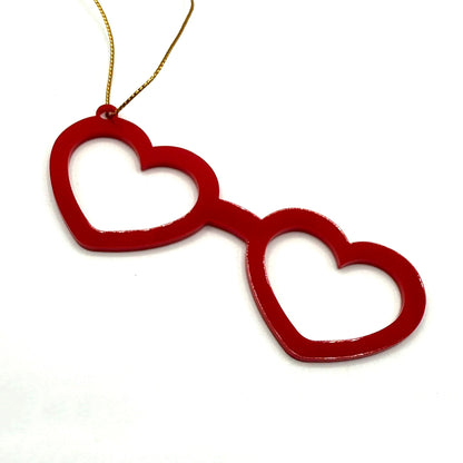 Heart Sunglasses Holiday Ornament