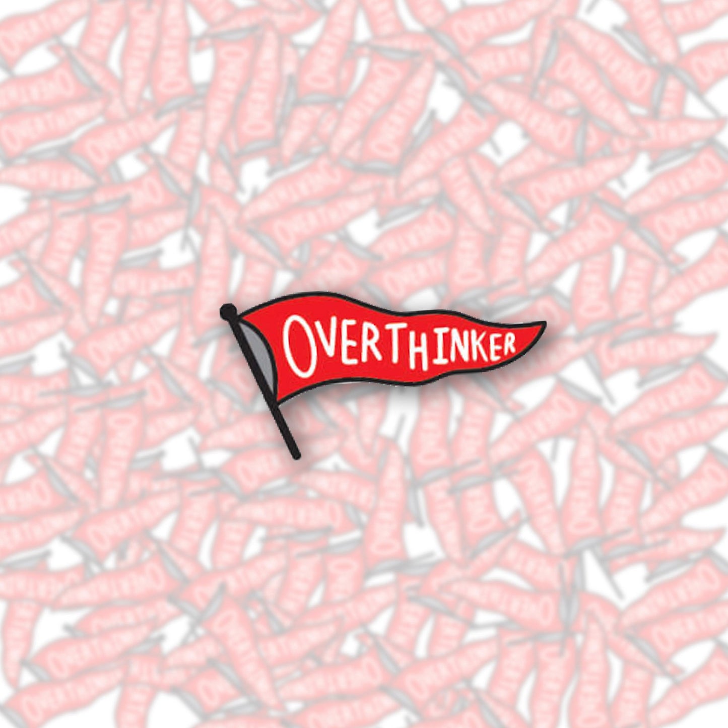 Overthinker Pennant Enamel Pin