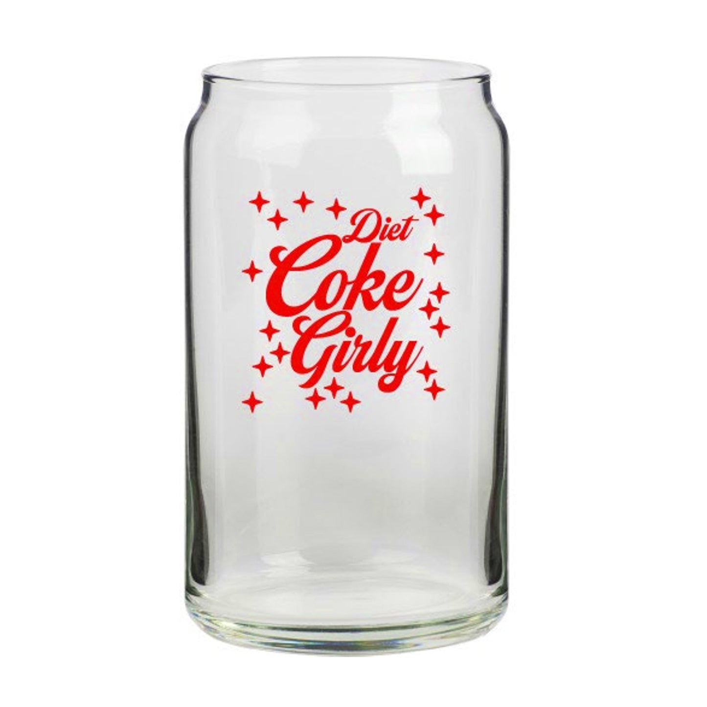 Diet Coke Girly Beer Can Glass