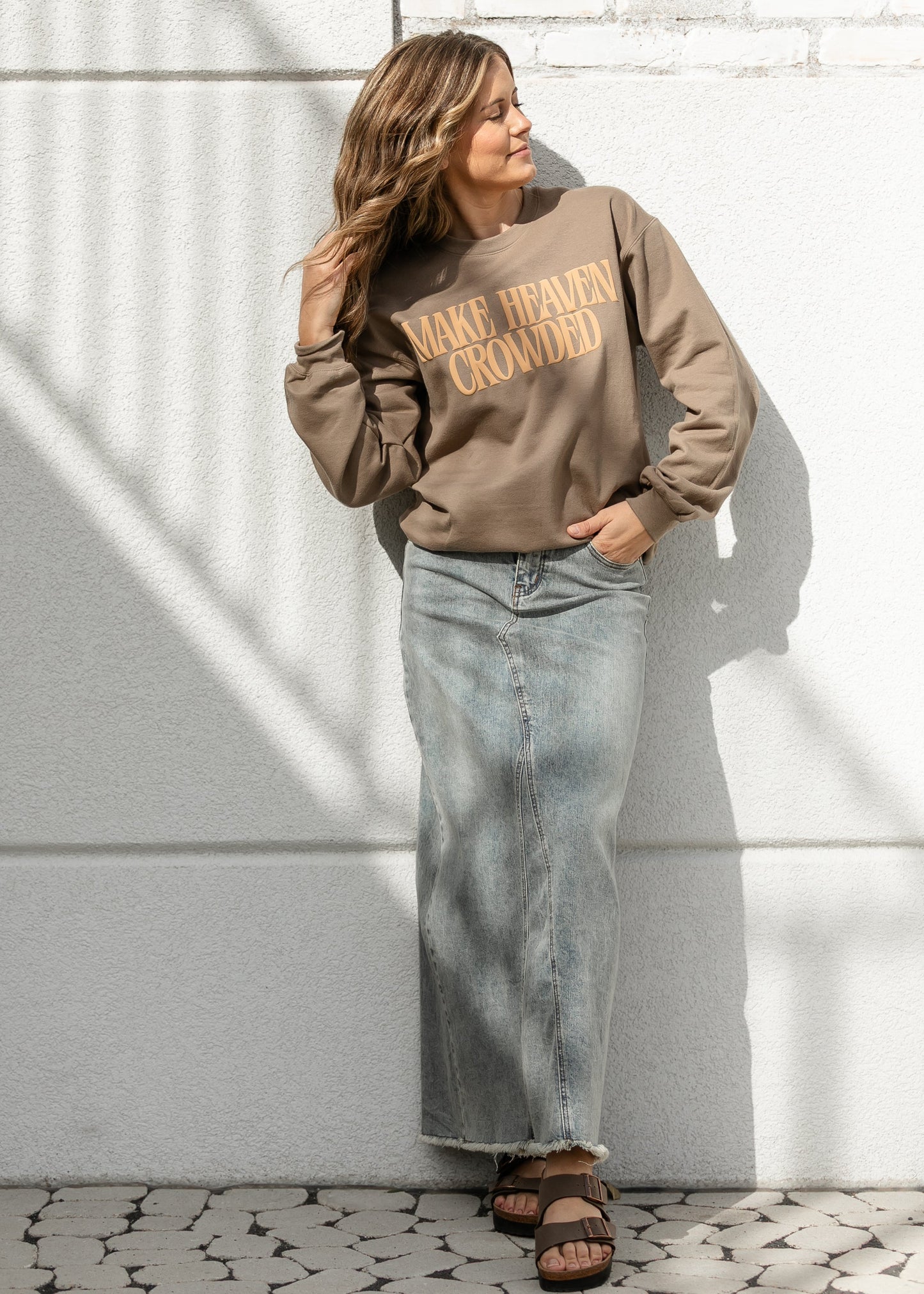 Piper A-line Long Denim Maxi Skirt - FINAL SALE