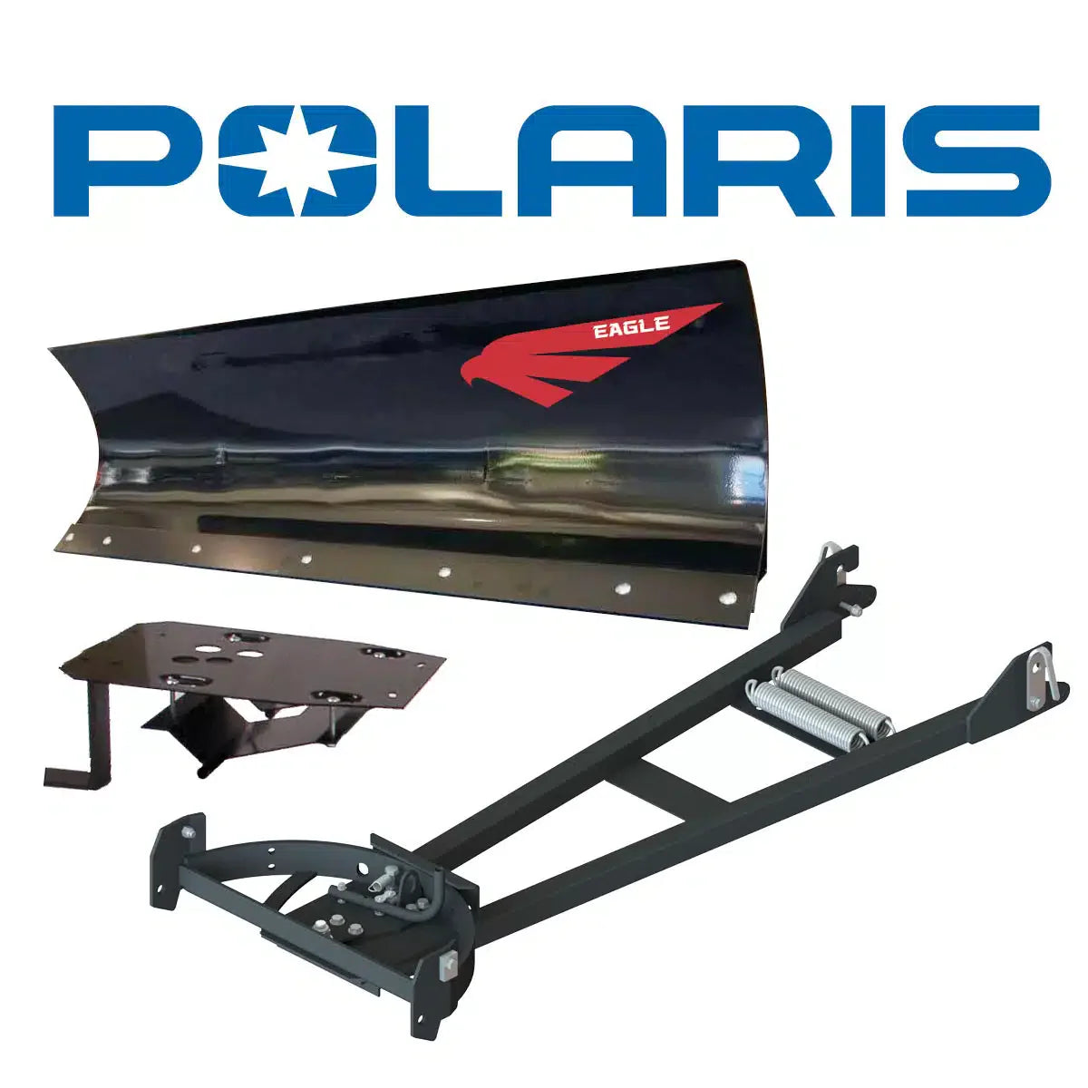 Eagle Snow Plow 50″ ATV Steel Mid-Mount Complete Plow System for 400-500 Polaris (Sportman/Touring) (2004-2014)