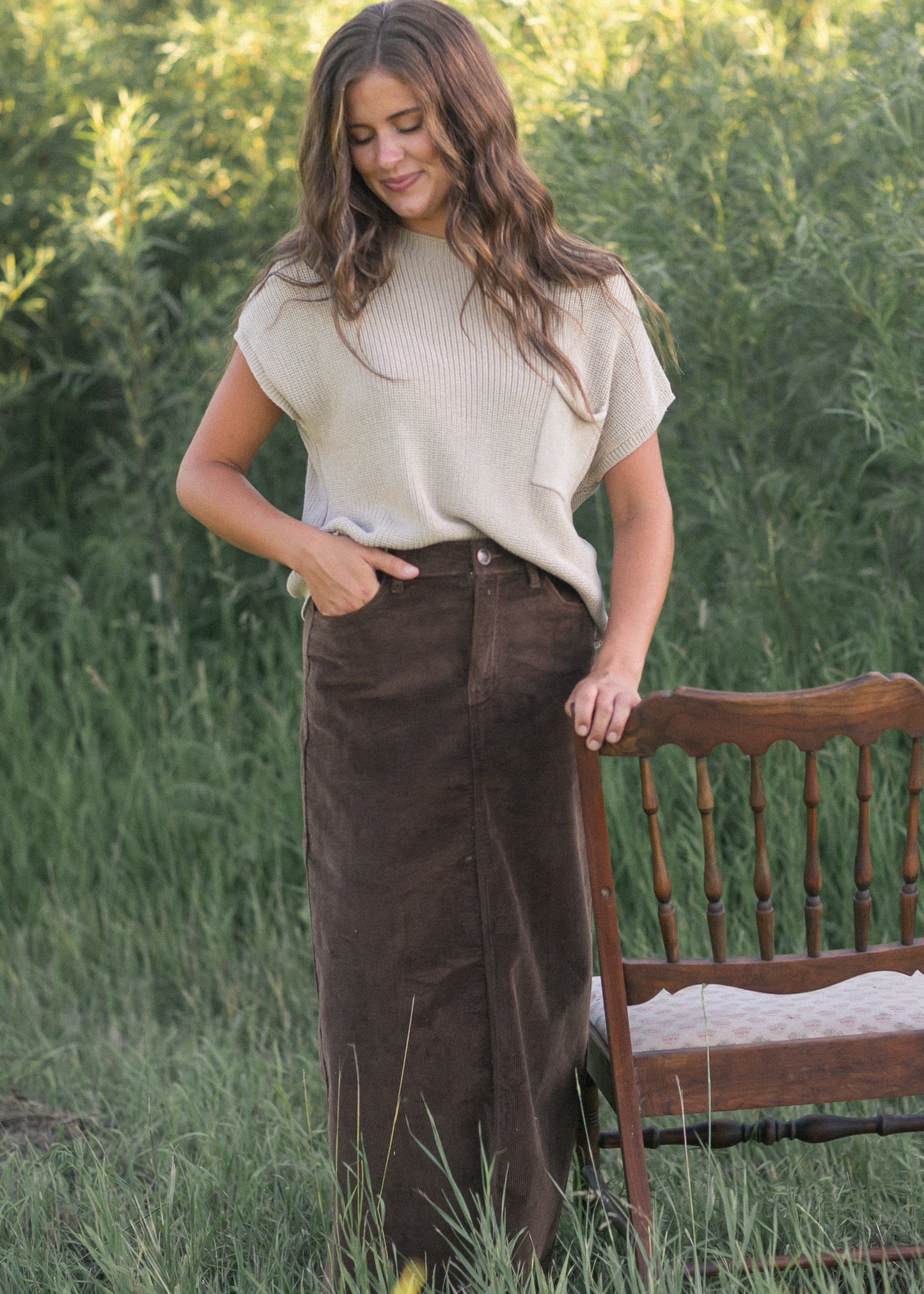 Stella Maxi Corduroy Skirt - FINAL SALE