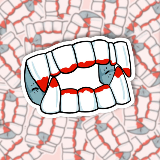 Bloody Teeth Sticker (Clearance)
