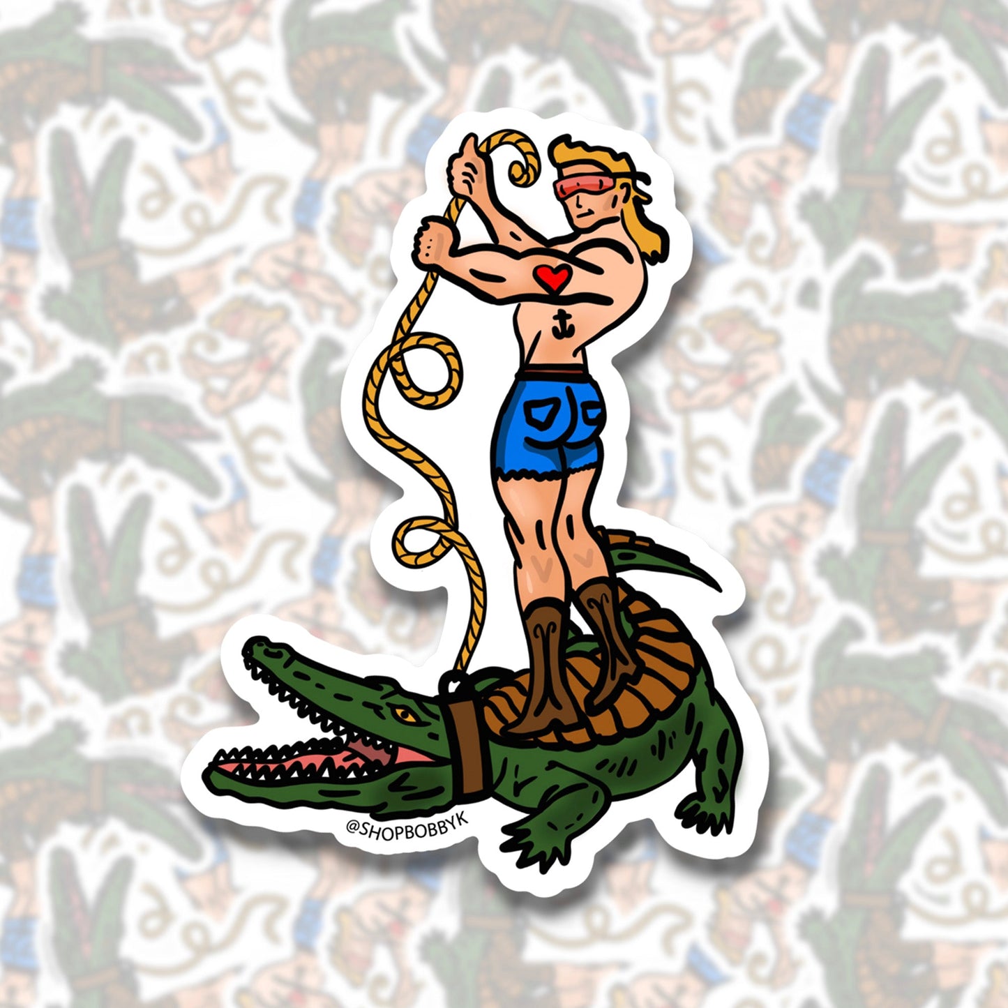 Boylesque Gator Daddy Sticker