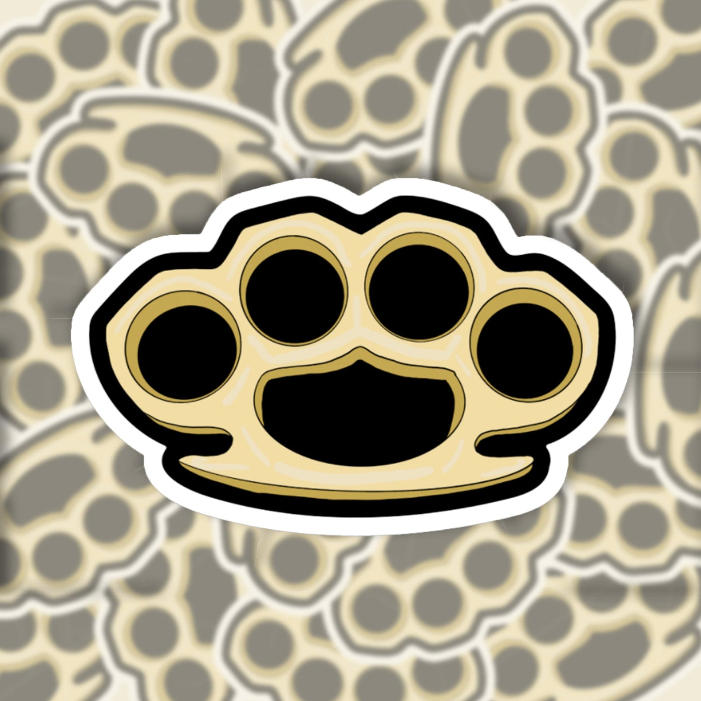 Brass Knuckle Sticker