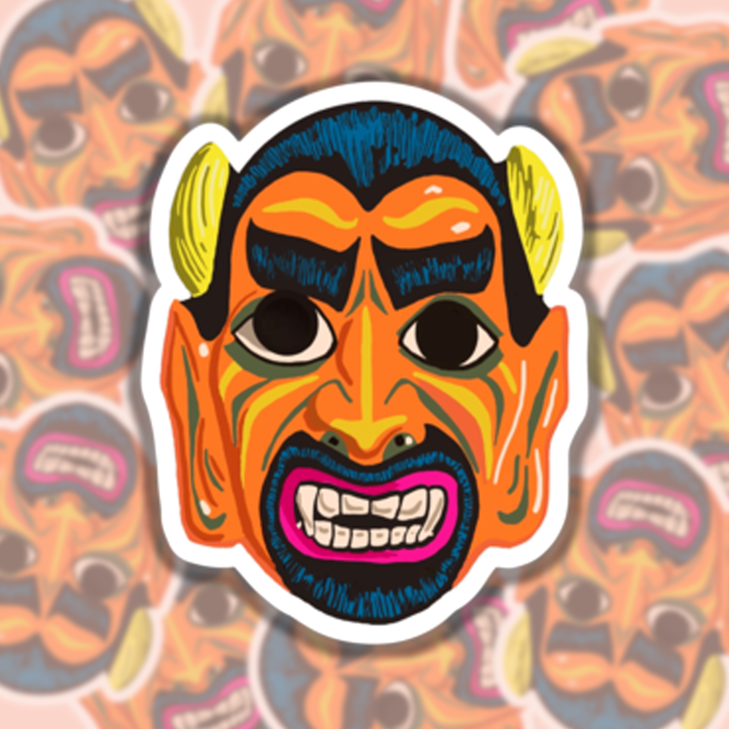 Devil Mask Sticker