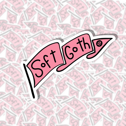 Soft Goth Pennant Sticker