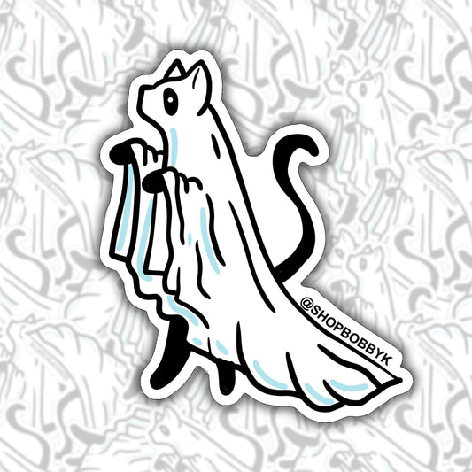Ghost Cat No. 5 Sticker