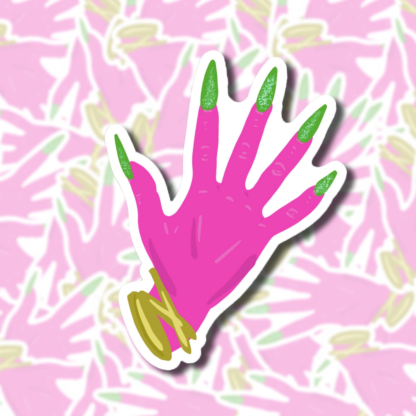 Glitter Nails Sticker