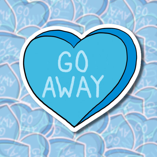 Heart Candy Sticker - GO AWAY