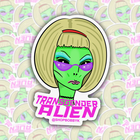 Transgender Alien Sticker