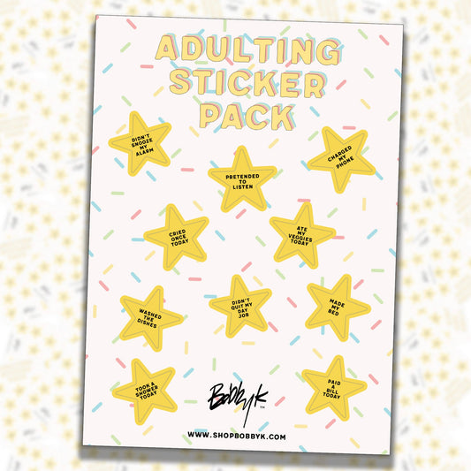 Adulting Sticker Pack Sheet