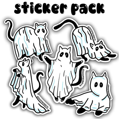 Ghost Cat Sticker Pack