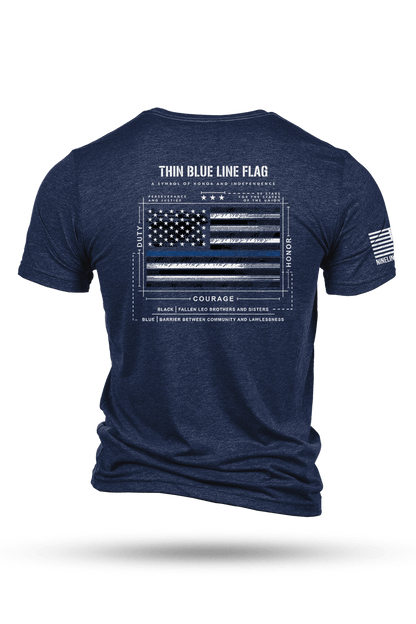 Tri-Blend T-Shirt - TBL FLAG SCHEMATIC