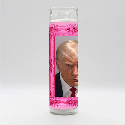Saint Donald Mugshot Candle