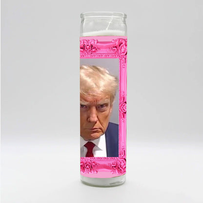 Saint Donald Mugshot Candle