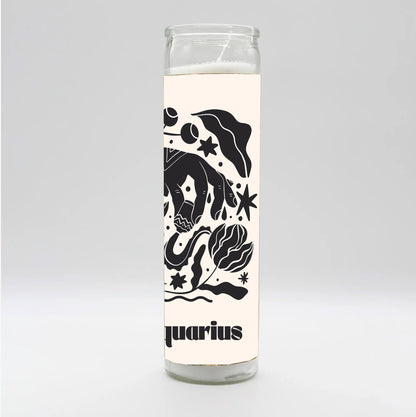 Zodiac Aquarius Candle